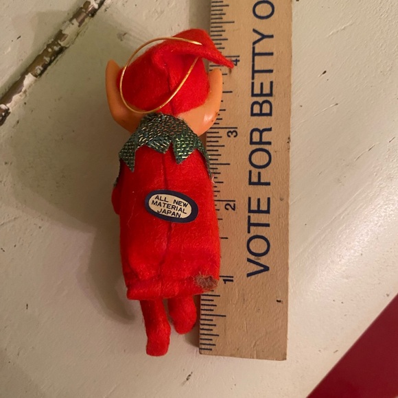 Vintage 1950's Jestia Doll Knee Hugging 5" Elf Pixie Ornament Made in Japan #3 - Picture 3 of 4